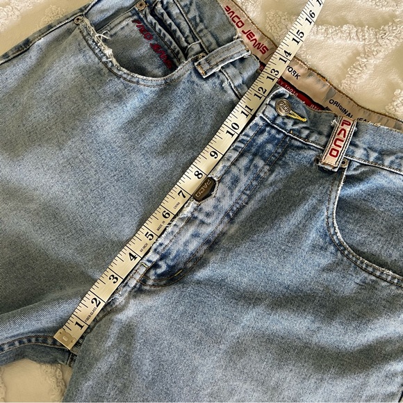 Vintage Paco Jeans Men's 34X32 Blue Distressed Denim Relaxed Fit Skater Y2K - Picture 15 of 16